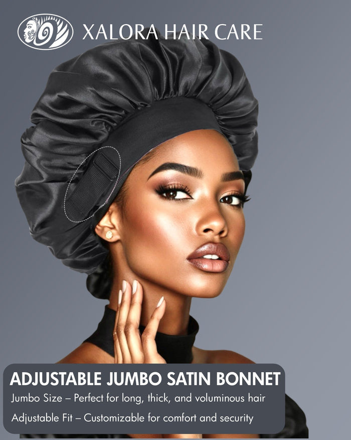 Xalora Adjustable Jumbo Satin Bonnet