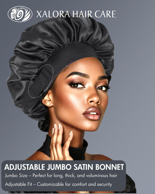 Xalora Adjustable Jumbo Satin Bonnet