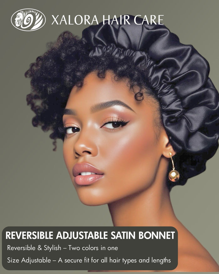 Xalora Reversible Adjustable Satin Bonnet