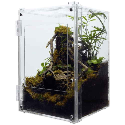 YKL38B-1 HerpCult Acrylic Enclosure Front-Opening Small  8"x8"x12" 3.3 Gallon:Jungle Bob's Reptile World