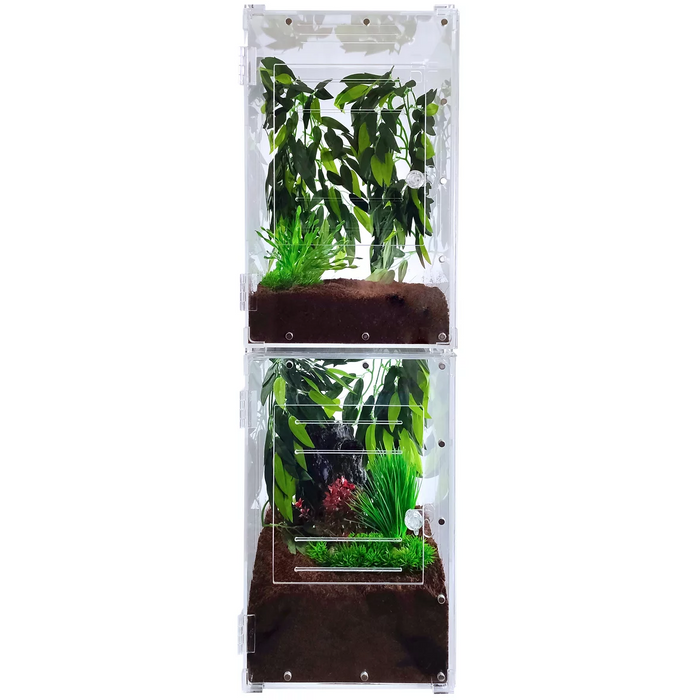 YKL80B Herp Cult Acrylic Enclosure Screen Top Large 10"x10"x16" 7 Gallon: Jungle Bobs Reptile World