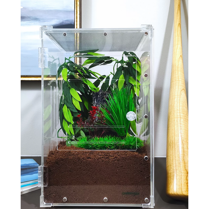 YKL80B Herp Cult Acrylic Enclosure Screen Top Large 10"x10"x16" 7 Gallon: Jungle Bobs Reptile World