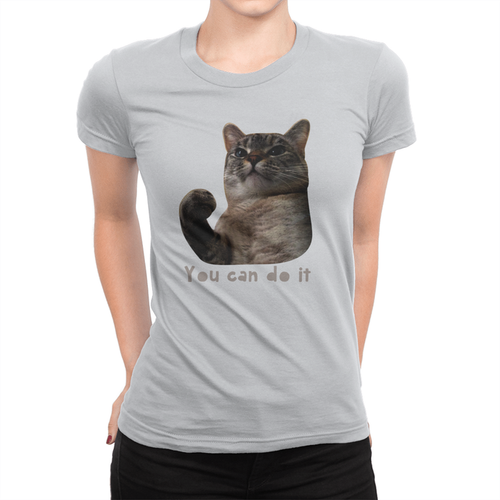 You Can Do It Ladies Shirt Ash