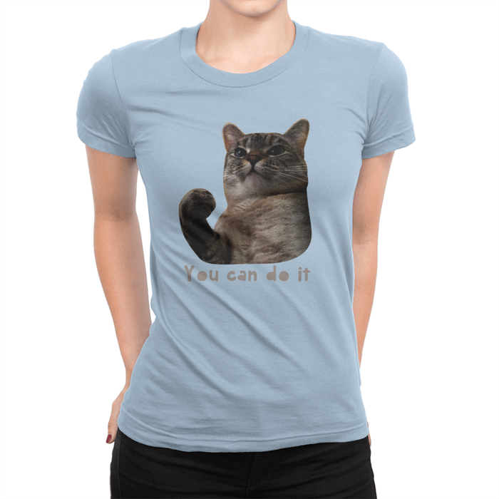 You Can Do It Ladies Shirt Baby Blue